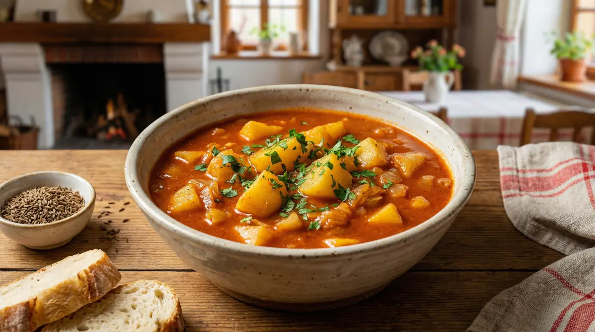 Bramborový guláš - rychlý a sytý recept bez masa