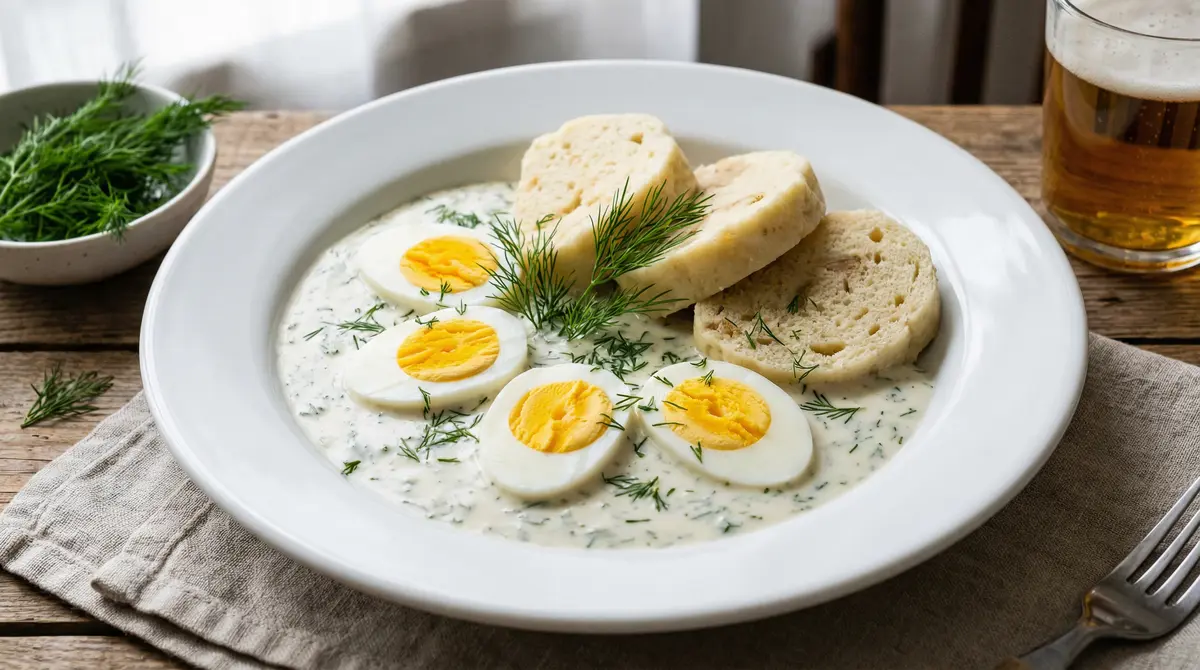 Koprová omáčka - tradiční recept s vařeným vejcem