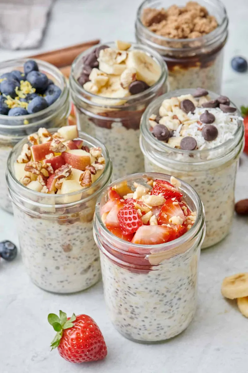 Overnight oats s ovocem